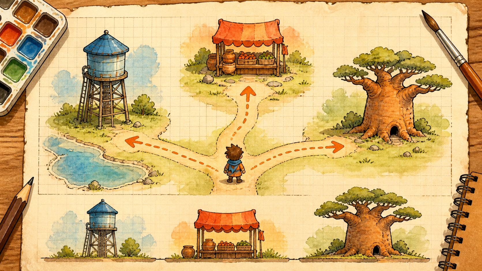 How to Design Map Landmarks for a Beginner Game